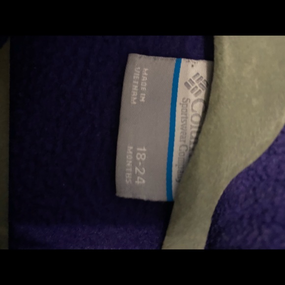 💜 Columbia fleece 18-24M 💜 Like new ! - Picture 3 of 3